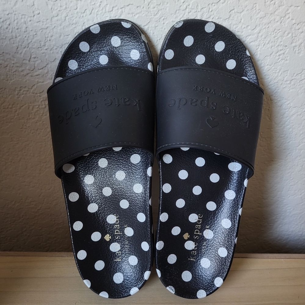 Kate Spade Polka Dot Slides/ Sandals